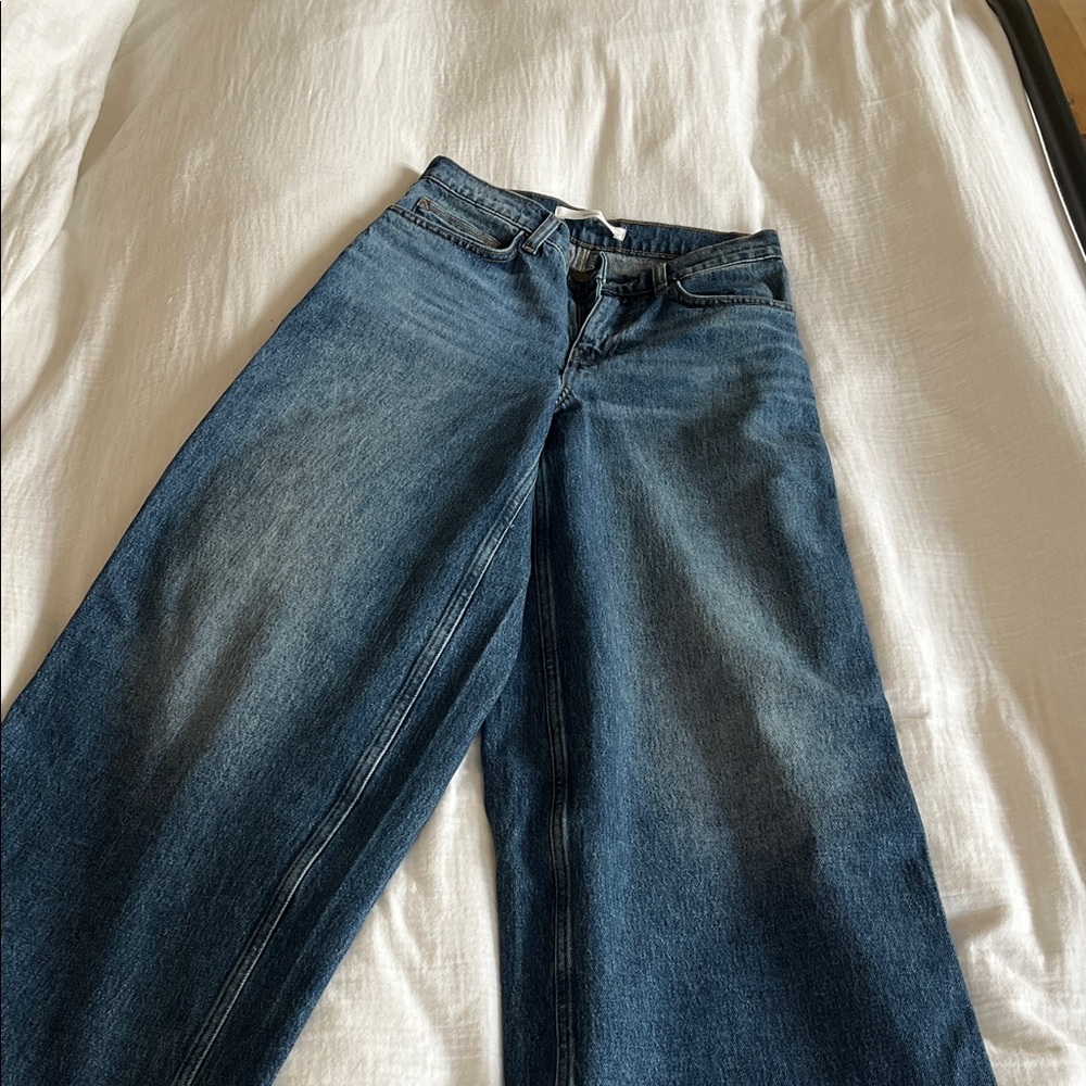 Seventy and mochi Dark Blue Flare Jeans